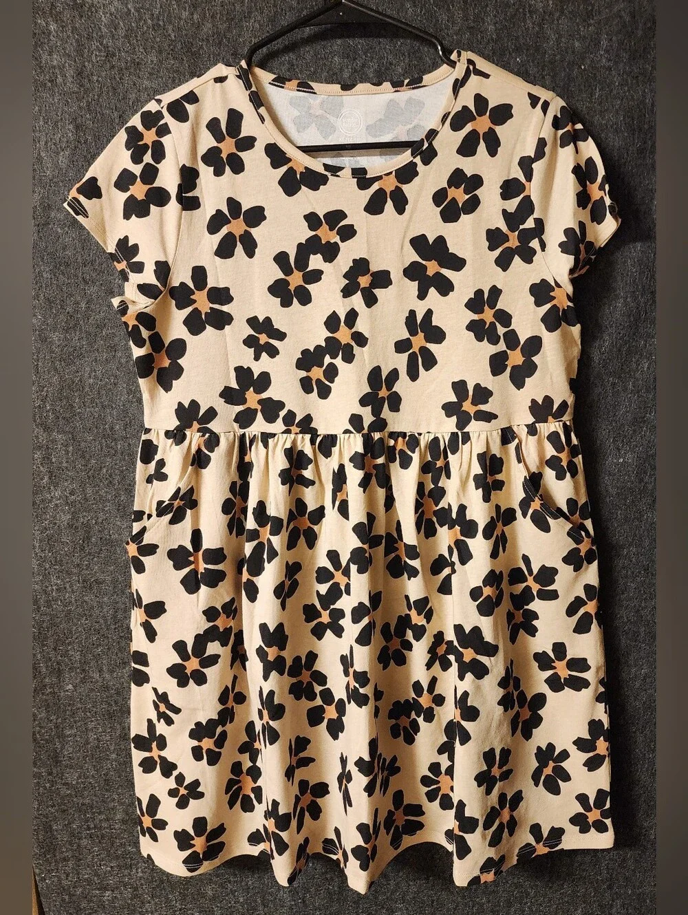 Girls Plus size/Womens Small, Animal Print Dress,Tunic? Whatever? Pockets Cotton
